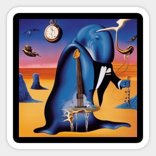 Blue Whale Musician. Sticker